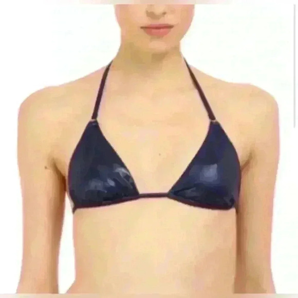 L'Agent by Agent Provocateur NWT Sevilla Navy Triangle Top Sz Small - Picture 8 of 8